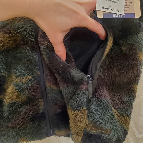 Smith's Workwear, Men's M, camouflage sherpa zip up vest - Picture 7 of 7